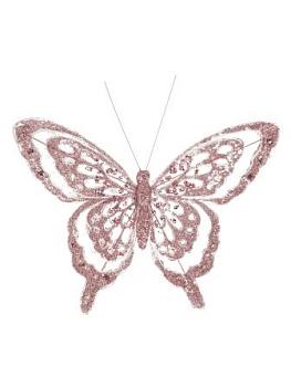 Украшение декоративное 18,5х14х1см бабочка в розовом; 82247