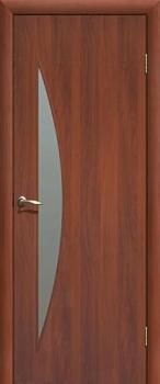 Полотно дверное Fly Doors Луна итальянский орех ПО 600мм стекло матовое; Сибирь Профиль