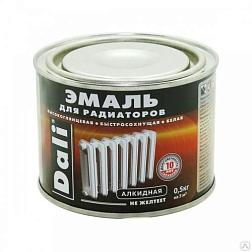 Эмаль для радиаторов Dali алкидная, белая, 0,5 кг; Рогнеда 