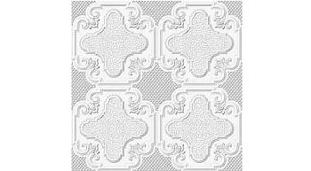 Плитка потолочная штампованная белая 733; Формат, упак.