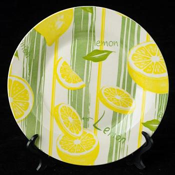 Тарелка обеденная Лимоны, 25,4 см, артикул 523469, СОЦ