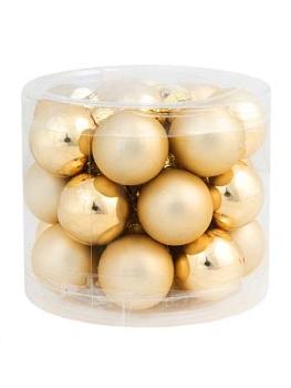 Набор шаров новогодних 24шт/2,5х2,5х2,5см золото стекло; MagicTime, 81924