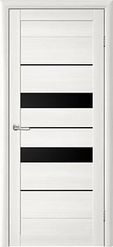 Полотно дверное Фрегат ЕсоТех Тренд Т-4 лиственница белая 800мм стекло черное