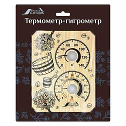Термометр-гигрометр д/бани и сауны "Веники и шайка"; Eva,Б-11561