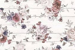 Декор Шебби Шик (панно из 2шт) бело-розовые цветы 40х60см; LB Ceramics, 1606-0006