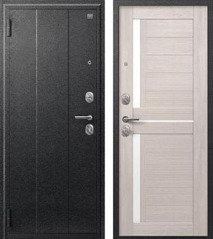 Дверь металлическая A-01 960х2050мм L 1,0мм серый муар/капучино