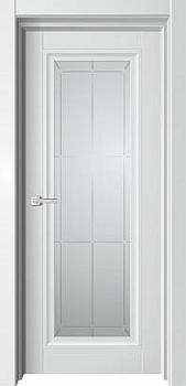 Полотно дверное ПВХ Софт OTTO Белый бархат 600мм стекло сатинат