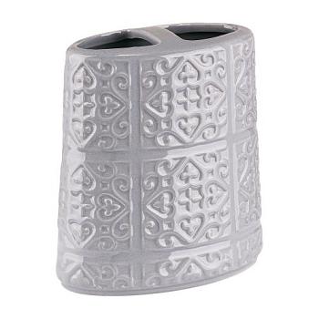 Подставка для зубных щеток керамика серый Grey; Морошка, 860-40