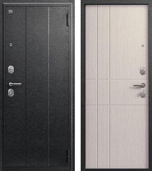 Дверь металлическая A-02 960х2050мм R 1,0мм серый муар/капучино