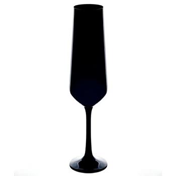 Бокал для шампанского 6шт 200мл черный стекло Сандра; 40728/D4653/200