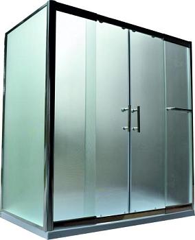 Душевая ширма-купе на ванну 1600-1800см стекло прозрачное; AULICA, AL-162
