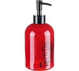 Дозатор для жидкого мыла Graffity 8х8х17,5 см красный