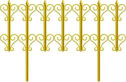 Забор декоративный Классика 0,25х1,8 м желтый; ilovesad