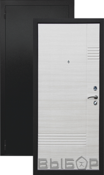 Дверь металлическая Выбор Модерн 960х2050мм L 1,2 мм черный бархат/лиственница