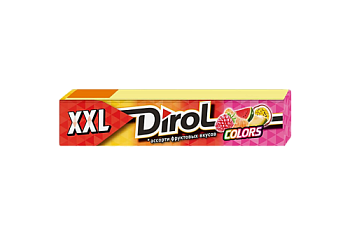 Резинка жевательная Dirol COLORS XXL 19 г ассорти фруктовых вкусов