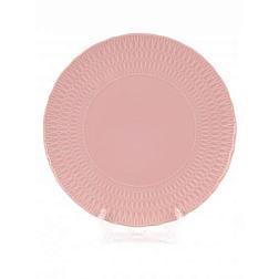 Тарелка плоская 21 см София фарфор розовый; Crystalex, 0881090 Sofia LB07