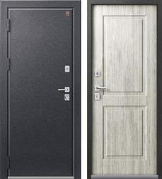 Дверь металлическая с терморазрывом Т-4 960х2050мм L 1,4мм черный муар/дуб полярный