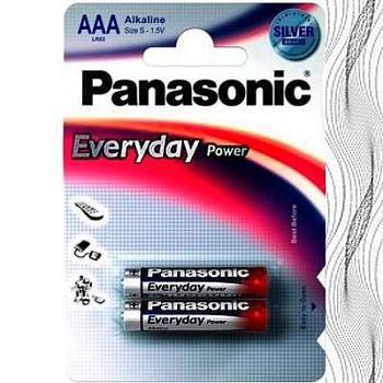 Батарейка щелочная Panasonic Everyday LR03 (AAA) бл/2