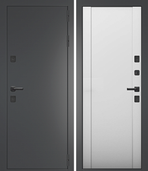 Дверь металлическая G-TERMO  960х2050мм L графит/манхэттен; Интекрон