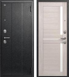 Дверь металлическая A-01 960х2050мм R 1,0мм серый муар/капучино