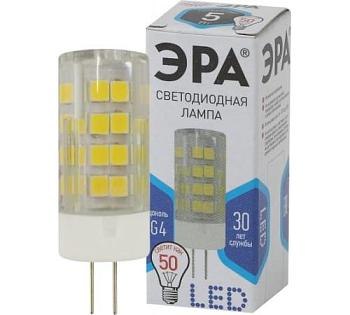 Лампа светодиодная LED smd JC 5Вт 220В corn ceramics 840 G4; ЭРА, Б0027858