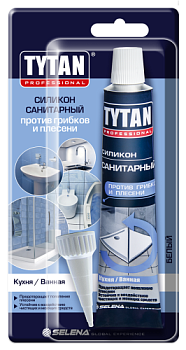 Герметик Tytan Professional силиконовый санитарный 85 мл белый; 17601