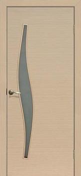 Полотно дверное Fly Doors Волна беленый дуб ПО 600мм стекло матовое; Сибирь Профиль