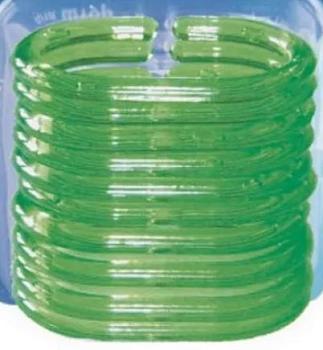 Набор колец для душевых штор зеленые пластик 12 шт