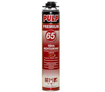 Пена монтажная PULP 65 PREMIUM профессиональная зимняя 900мл; Polynor