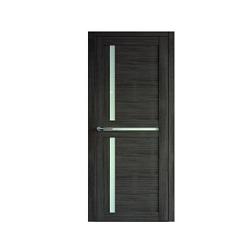 Полотно дверное Фрегат эко-шпон Кельн серый кедр 800мм стекло белое