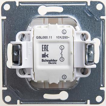 Выключатель 1-кл. с/у Glossa 10А IP20 перламутр Schneider Electric, GSL000611