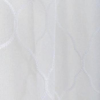 Штора Тюль с вышивкой Диамант 300х275 см белый; 46330
