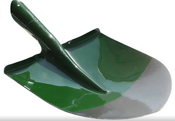 Лопата штыковая зелёная универсальная рельсовая сталь без черенка