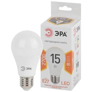 Лампа светодиодная LED smd A60 15Вт 827 E27; ЭРА, Б0020592